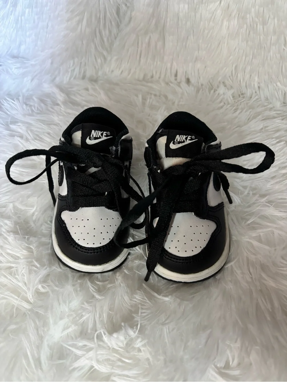 Nike Dunk Low TD Panda Black White Toddler Sneakers Size 4C